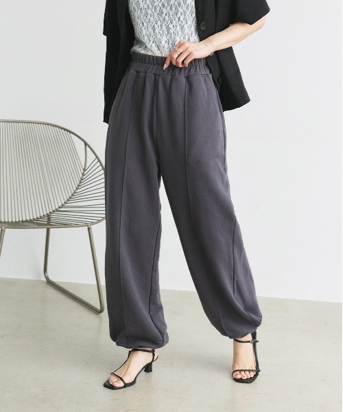 ad thie（アドティエ） スウェットパンツ ジャージ ピンタック 裏毛