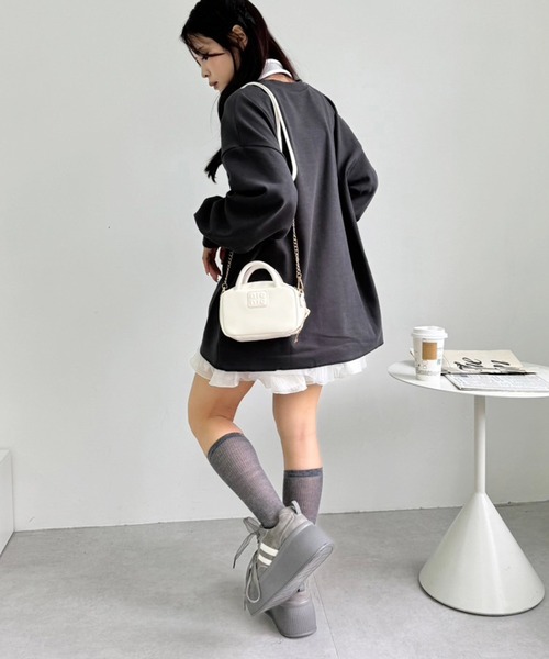 one after another NICE CLAUP スウェット ビジューロゴスウェット