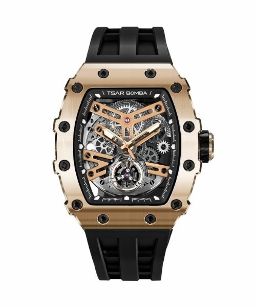 TSAR BOMBA ゴールド ブラック クロノグラフ 