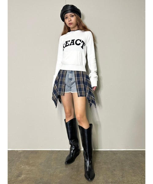 EGOIST - EGOIST/エゴイスト★ネット編みニットTOP(長袖)★新品 定価6.825 EGOIST（エゴイスト） ニット セーター REACTフードニットトップ
