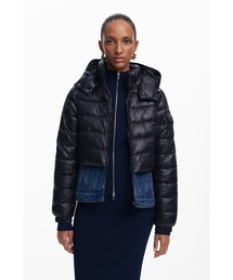 デシグアル　　　　　　　　　　　　　　レディース　中綿コート Desigual（デシグアル） ダウンコート ダウンジャケット デニム切替