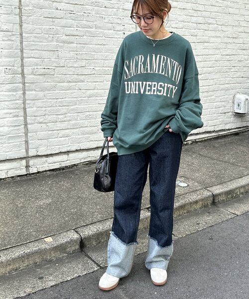 トレーナー スウェット 「新色追加!/ユニセックス」ヴィンテージライクヒビワレロゴスウェット レディース メンズ 新色追加!/ユニセックス】ヴィンテージライクヒビワレロゴ