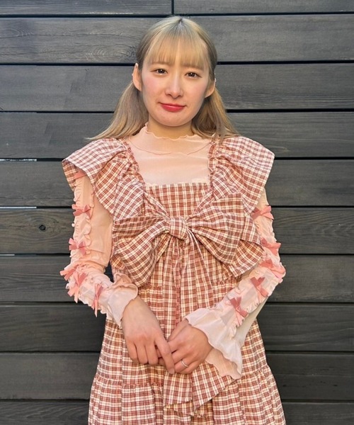 【テレビで話題】 DOLLY Stripper Candy RIBBON レディース トップス TULLE トップス