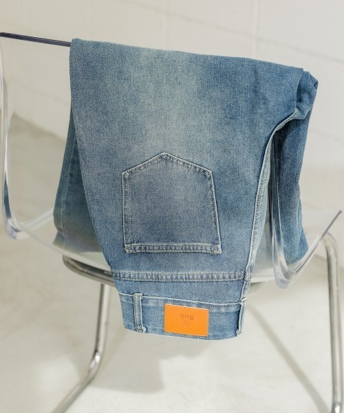 ジーンズ デニム デニムパンツ 「M・Lサイズ展開」ハイウエストラウンドポケット ルーズデニムパンツ レディース | BAB | 19
