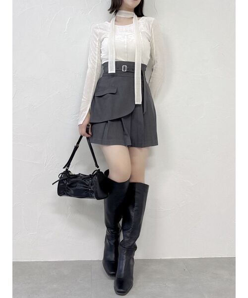 dazzlin スカート レイヤードプリーツミニスカート : ZOZOTOWN
