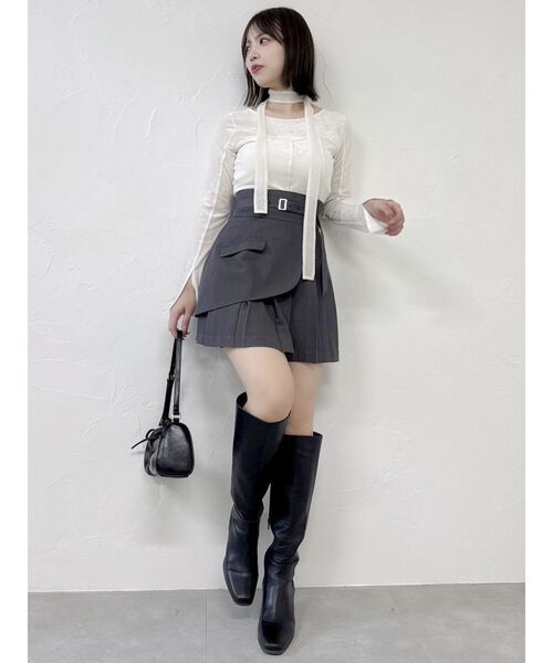 dazzlin スカート レイヤードプリーツミニスカート : ZOZOTOWN