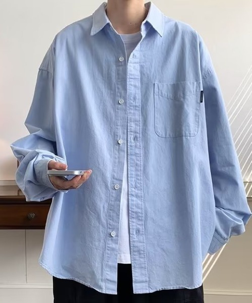 link lot シャツ ワンポイントボタンダウンシャツ メンズ : ZOZOTOWN