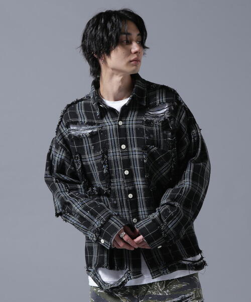 DANKE SCHON シャツ DankeSchon/ダンケシェーン/PIGMENT DAMAGE