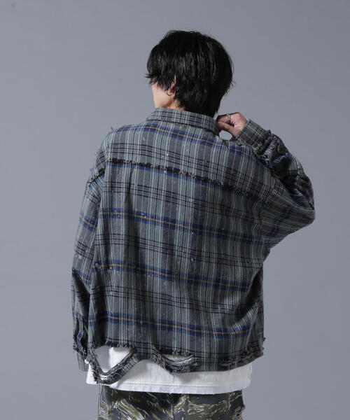 DANKE SCHON シャツ DankeSchon/ダンケシェーン/PIGMENT DAMAGE