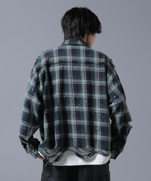 DANKE SCHON シャツ DankeSchon/ダンケシェーン/PIGMENT DAMAGE