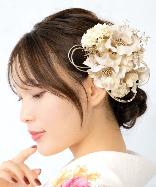SOUBIEN（創美苑） 卒業式 flower髪飾り2点セット レディース