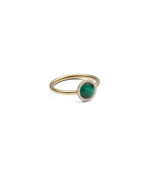 指輪 リング Audrey Ring Malachite マラカイト 天然石 リング ローズゴールド／ゴールド／シルバー レディース メンズの画像
