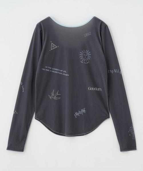 tシャツ SHEER VELOUR L/S TEE レディース