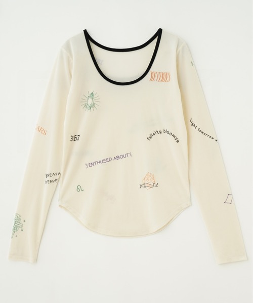 未使用 ローズバッド 長袖 Tシャツ S 白 ROSE BUD ロンT レディース ROSE BUD - 未使用 ローズバッド 長袖 Tシャツ S 白 ROSE BUD ロンT