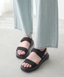 厚底 スポーツサンダル サンダル ダブルベルト...の詳細画像2