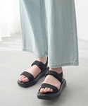 厚底 スポーツサンダル サンダル ダブルベルト...の詳細画像3