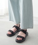 厚底 スポーツサンダル サンダル ダブルベルト...の詳細画像1
