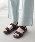 厚底 スポーツサンダル サンダル ダブルベルト...の詳細画像5