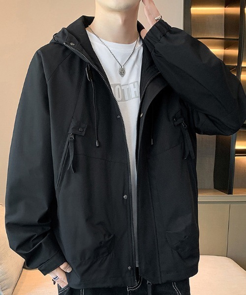 ★ BONJOURMADAME 日本製　マウンテンパーカー　ナイロン　ジャケット link lot ナイロンジャケット ビッグシルエット ナイロンマウンテン