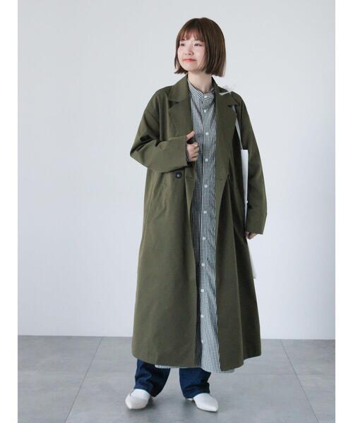 新品✨自由区 洗える‼️cangioli シャツワンピース　バンドカラー　ネイビー バンドカラーシャツワンピース ワンウォッシュデニム | OP