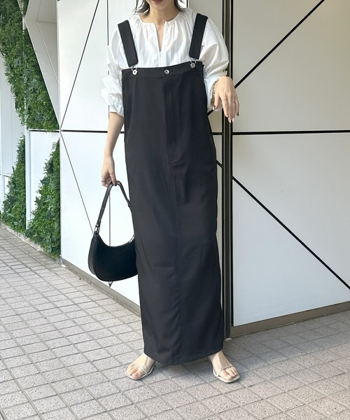 一度のみ着用　LARUTA サロペットスカート ナイスクラップ NICE CLAUP 【LARUTA】ツイルサロペットスカート
