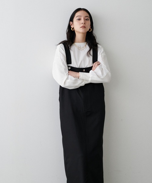 LARUTA ジャンパースカート 「LARUTA」ツイルサロペットスカート