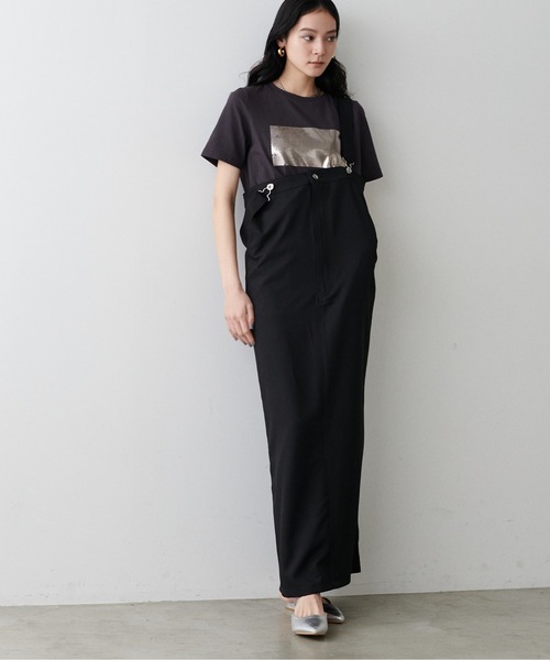 一度のみ着用　LARUTA サロペットスカート ナイスクラップ NICE CLAUP 【LARUTA】ツイルサロペットスカート