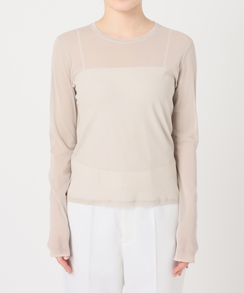 NOBLE　スキンチュールロングTシャツ スキンチュールロングTシャツ（Tシャツ/カットソー）｜NOBLE