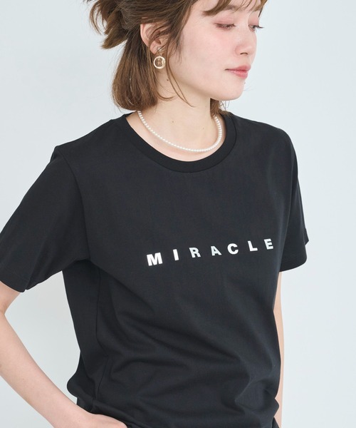   ロゴTシャツ 3色展開 送関込 tシャツ 「3色展開」箔プリントロゴTシャツ レディース