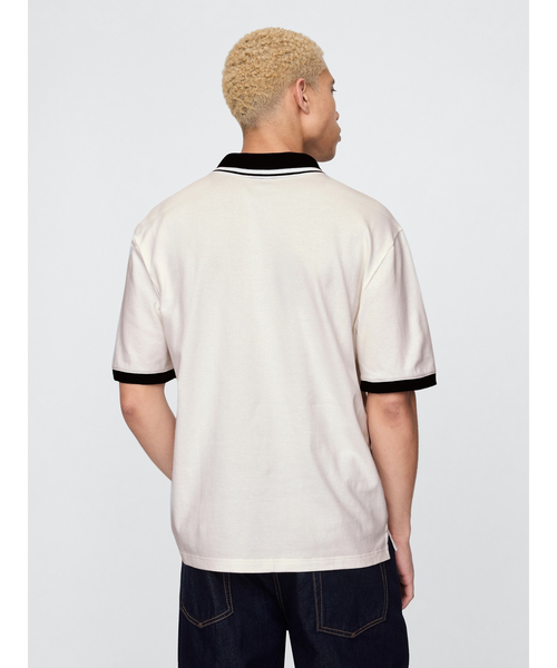 GAP ポロシャツ ATHLETICロゴ ピケポロシャツ メンズ レディース