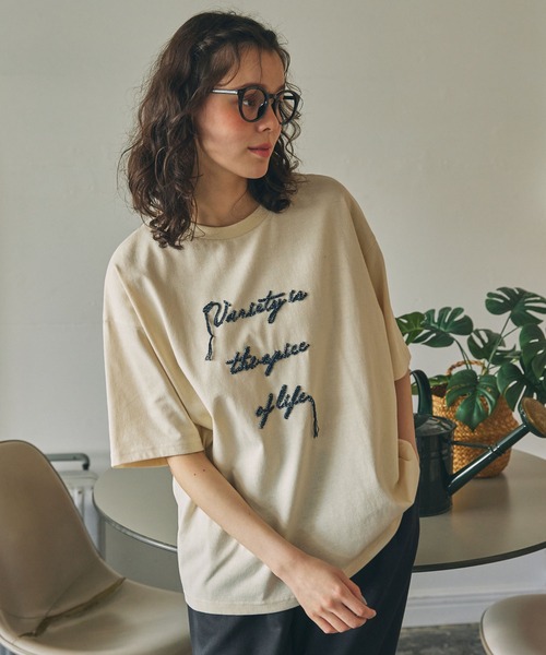 シンシアローリー様　MSGM 半袖　Tシャツ　ロゴ刺繍 MSGM - エムエスジーエム ロゴTシャツ カットソー プルオーバー