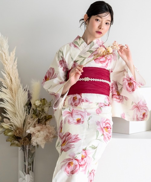CELEN 浴衣 「一人で着られる/セパレート浴衣」上衣・下衣・兵児帯 3点