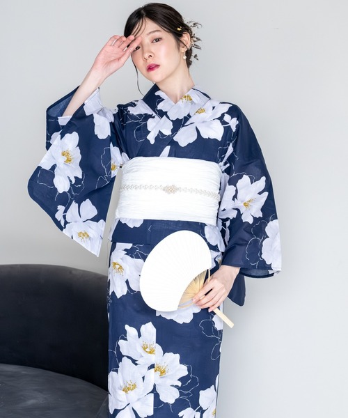 CELEN 浴衣 「一人で着られる/セパレート浴衣」上衣・下衣・兵児帯 3点