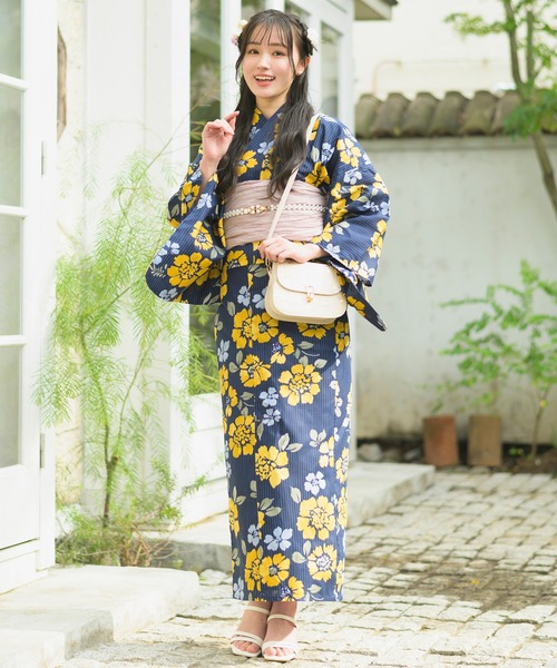 【1人で着られる】セパレート浴衣 Rebloom 浴衣 「一人で着られるセパレート浴衣」上衣・下衣