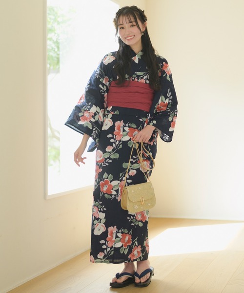 CELEN 浴衣 「一人で着られる/セパレート浴衣」上衣・下衣・兵児帯 3点