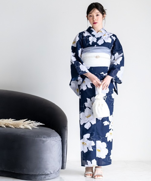 CELEN 浴衣 「一人で着られる/セパレート浴衣」上衣・下衣・兵児帯 3点