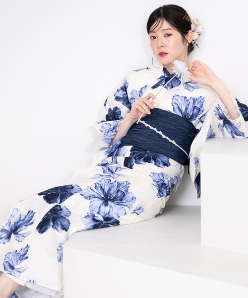CELEN 浴衣 「一人で着られる/セパレート浴衣」上衣・下衣・兵児帯 3点