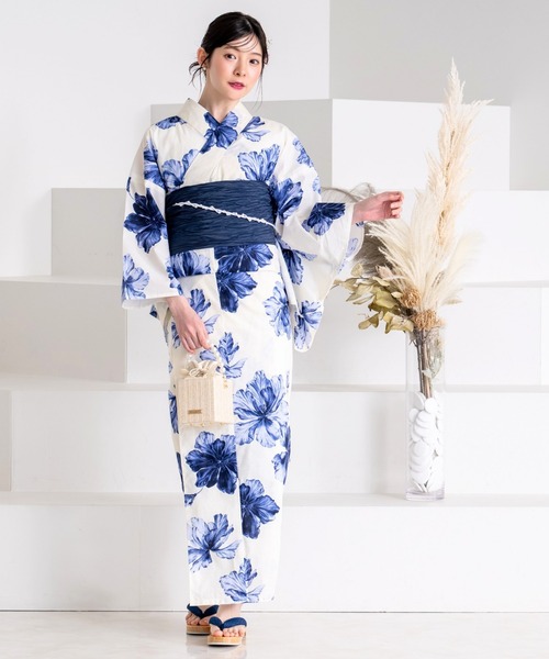 CELEN 浴衣 「一人で着られる/セパレート浴衣」上衣・下衣・兵児帯 3点
