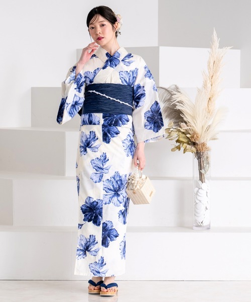 CELEN 浴衣 「一人で着られる/セパレート浴衣」上衣・下衣・兵児帯 3点
