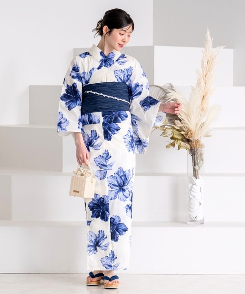 CELEN 浴衣 「一人で着られる/セパレート浴衣」上衣・下衣・兵児帯 3点