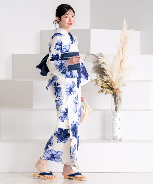 CELEN 浴衣 「一人で着られる/セパレート浴衣」上衣・下衣・兵児帯 3点
