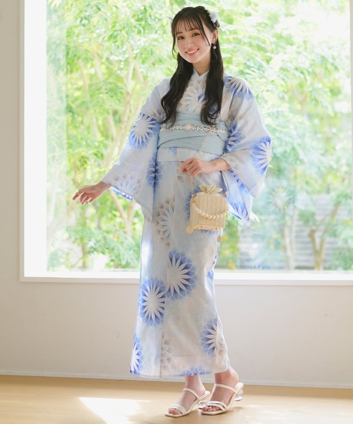 【1人で着られる】セパレート浴衣 UNCOCON 浴衣 1人で着られる セパレート浴衣 3点セット