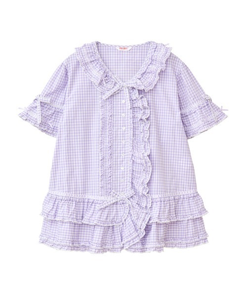 PINK HOUSE ブラウス シャツ フリルオーバーブラウス レディース