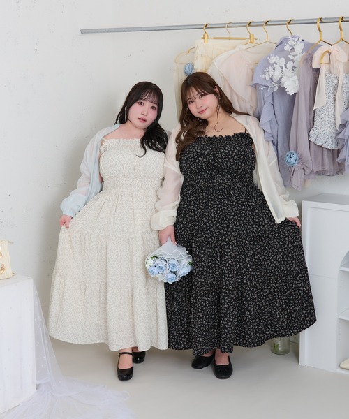 Louiosy ワンピース 「大きいサイズ」アソートシャーリング