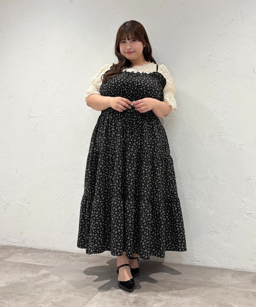 Louiosy ワンピース 「大きいサイズ」アソートシャーリング