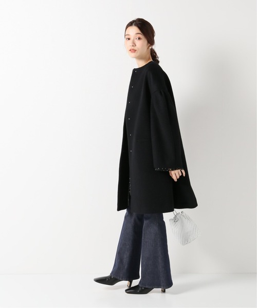 IENA（イエナ） ノーカラーコート 38 ブラック レディース : ZOZOTOWN