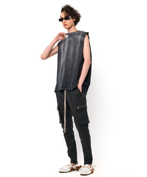 【美品】DANKE SCHON ジップ付きカーゴパンツ ブラック Sサイズ DANKE SCHON カーゴパンツ DankeSchon/ダンケシェーン/COATING