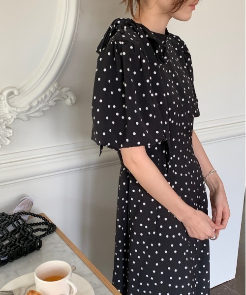 ★関税込★Margarin Fingers★PETAL PUFF DRESS★ワンピース★ フラワー刺繍ワンピース （ロング・マキシ丈ワンピース）｜any