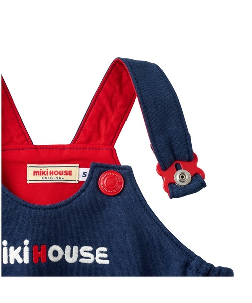 MIKIHOUSE ベースボールロンパース 赤・グレー・紺　新品　日本製　高級 MIKI HOUSE（ミキハウス） ベビー服 ロンパース ロゴロンパース