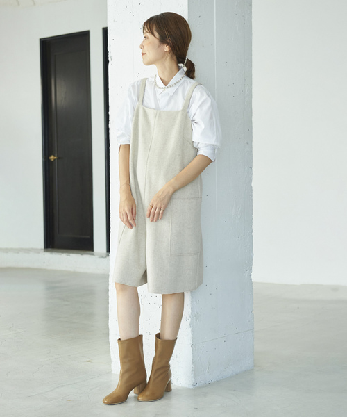 plage（プラージュ） サロペットショートパンツ 36 ベージュ